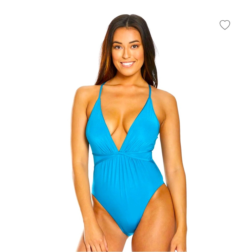 ✨👙BCBGMAXAZRIA Women’s V-Neck Swimsuit OnePiece